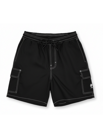 Bermuda Cargo Linha Branca Preta