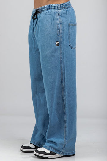 Calça Baggy Reta Jeans