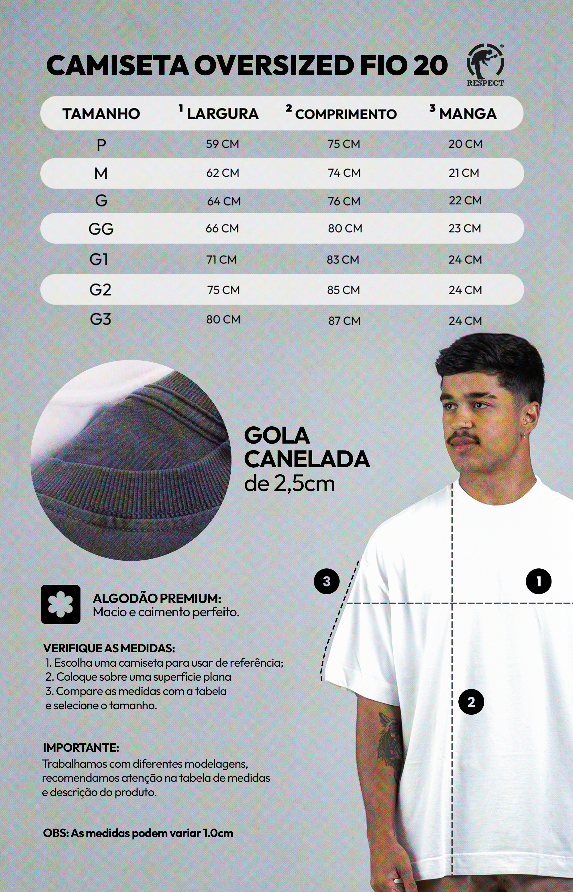 Camiseta Oversized Respect Vibes Laranja