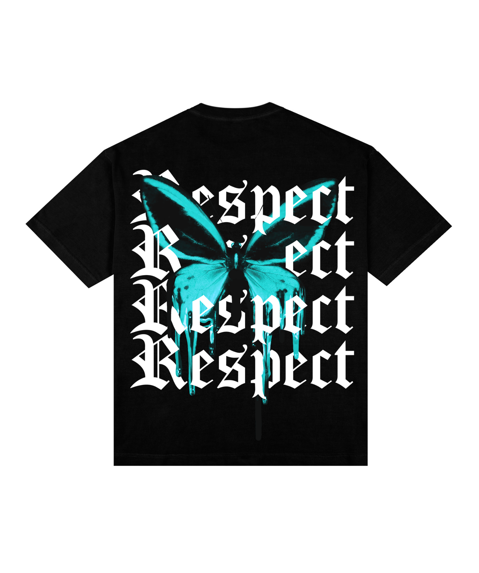 Camiseta Oversized Butterfly Verde Agua Premium