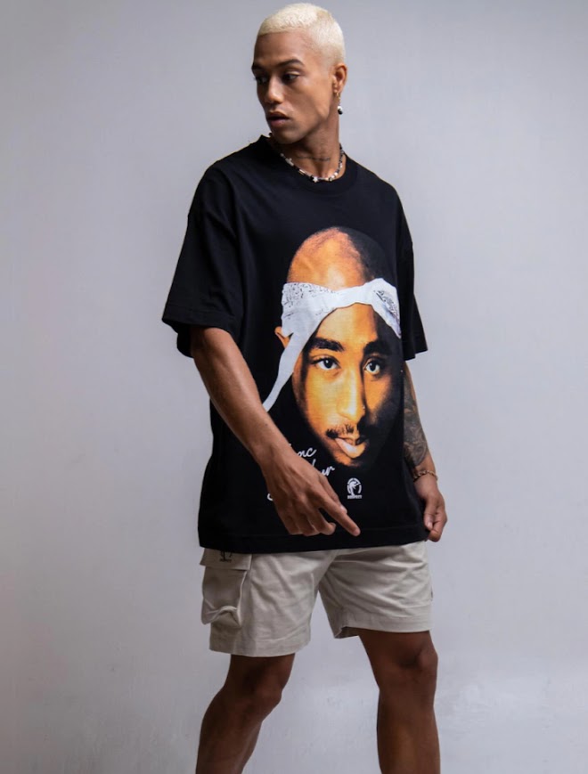 Camiseta Face Oversized Tupac
