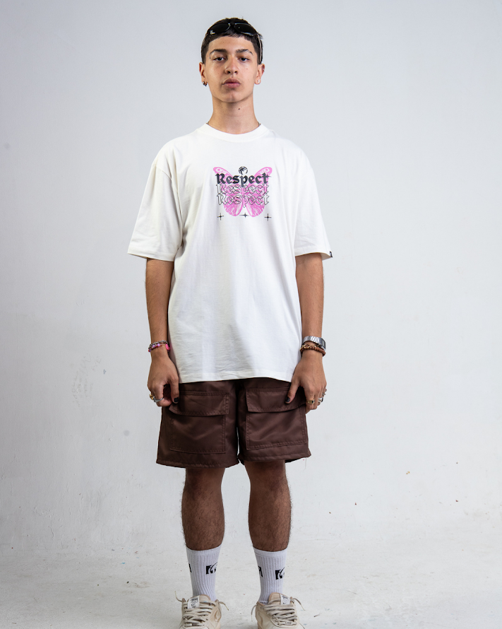 Camiseta Regular Butterfly Pink Off-White