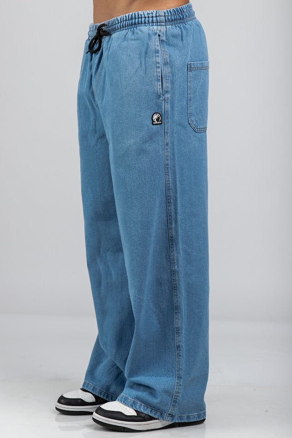 Calça Baggy Reta Jeans