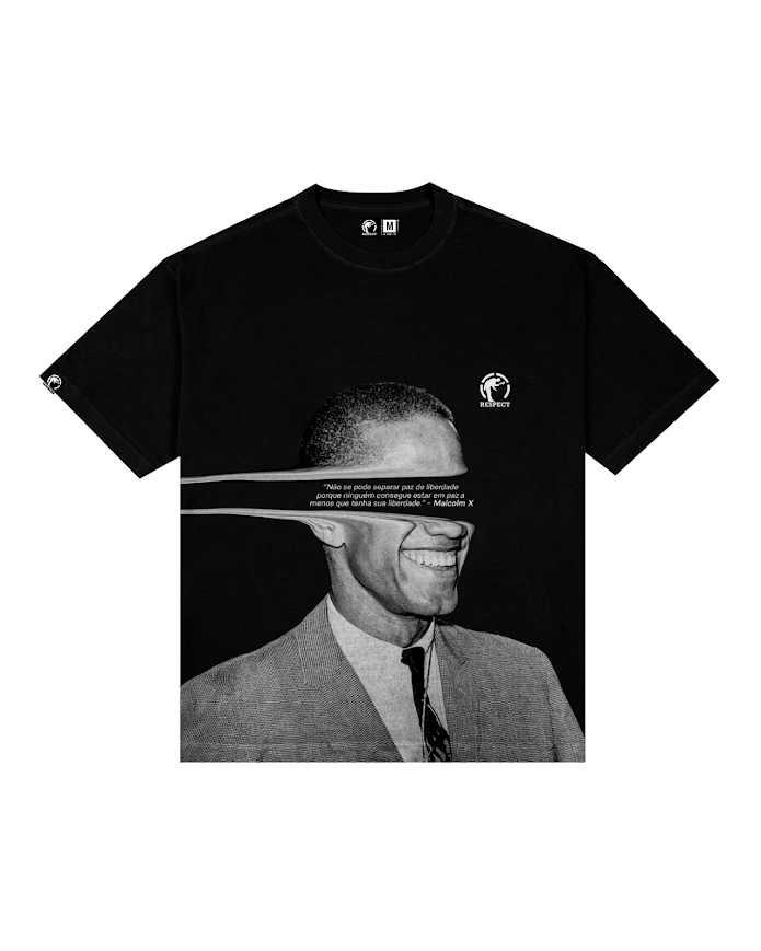 Camiseta Frase Oversized Malcom X