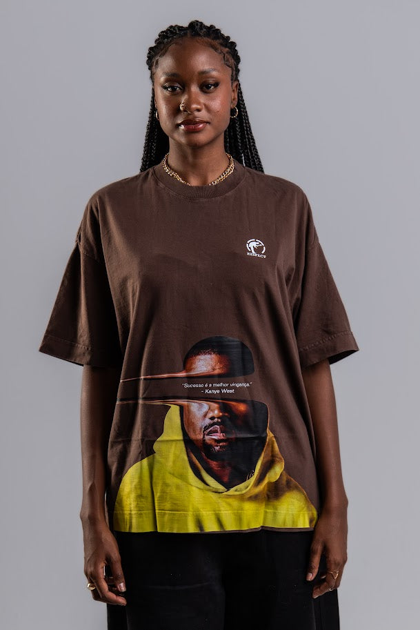 Camiseta Frase Oversized Kanye