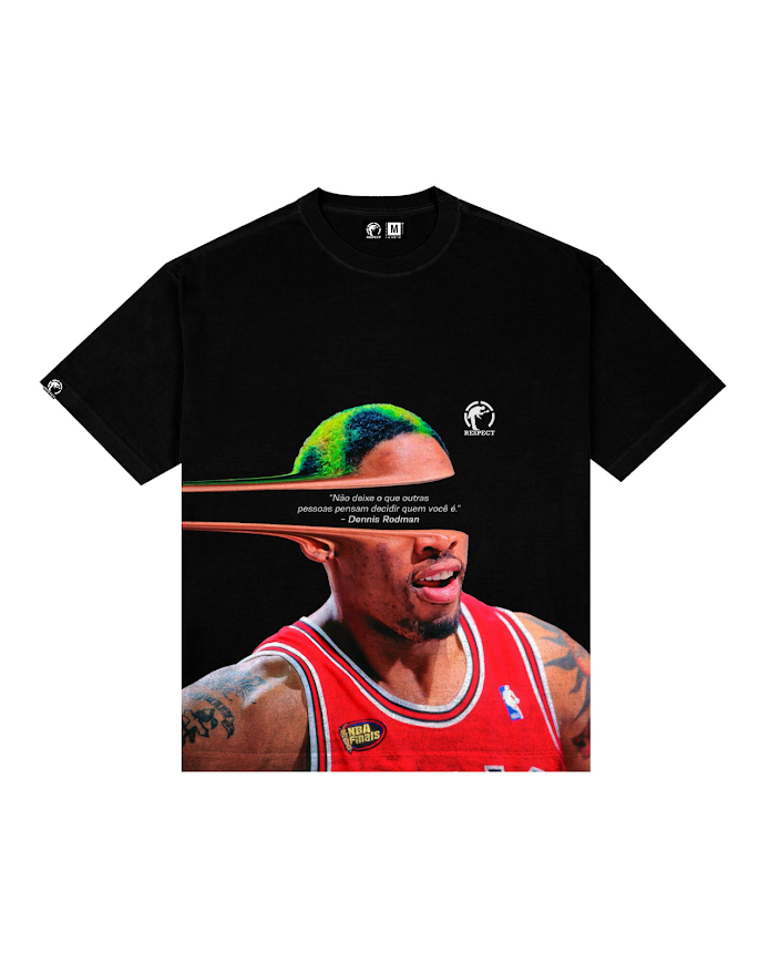 Camiseta Frase Oversized Rodman