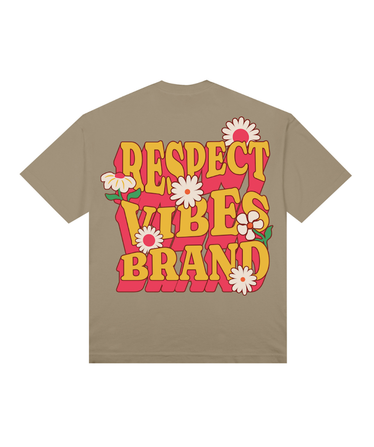 Camiseta Oversized Respect Vibes Laranja