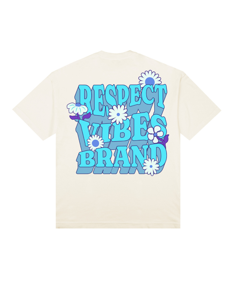 Camiseta Oversized Respect Vibes Azul
