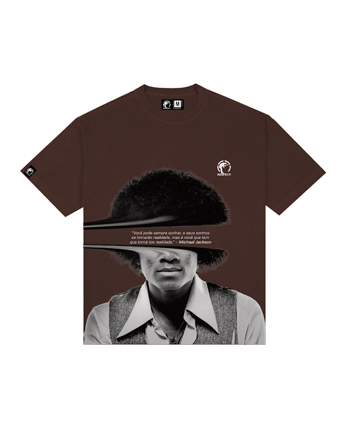 Camiseta Frase Oversized Michael Jackson