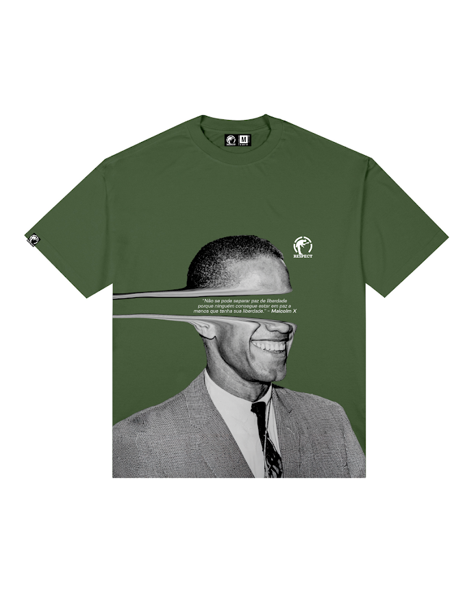 Camiseta Frase Oversized Malcom X