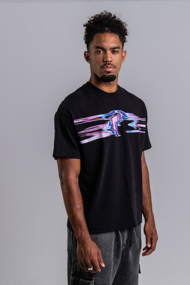 Camiseta Oversized Mancha Azul