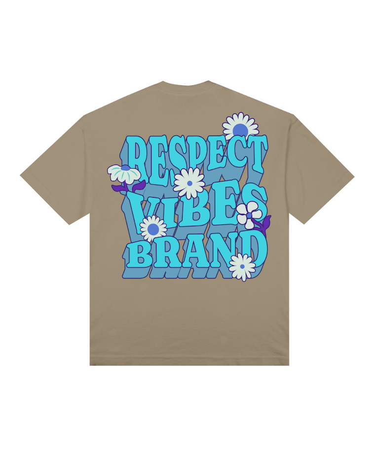 Camiseta Oversized Respect Vibes Azul