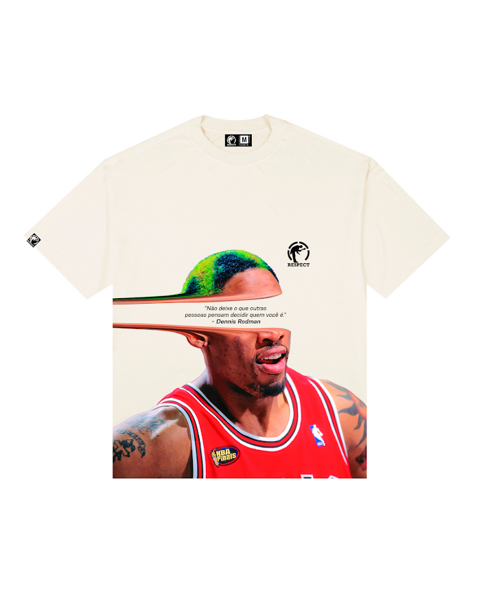 Camiseta Frase Oversized Rodman