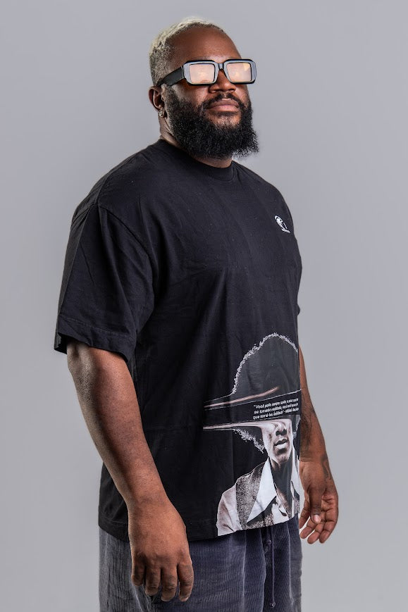 Camiseta Frase Oversized Michael Jackson