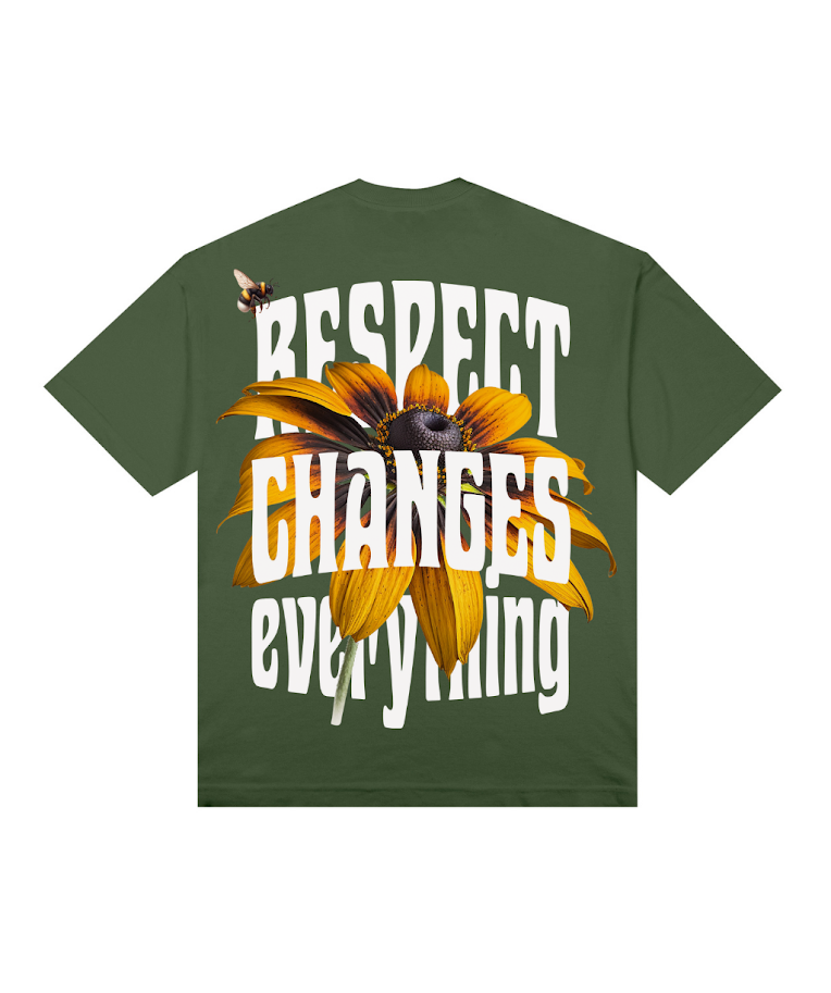 Camiseta Oversized Respect Girassol