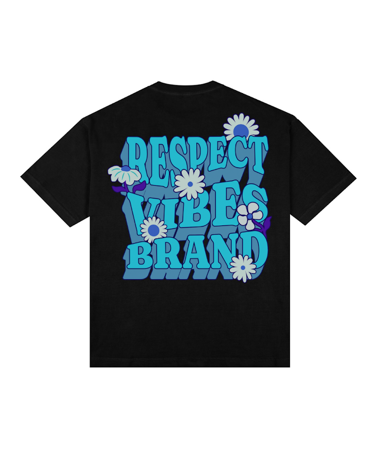 Camiseta Oversized Respect Vibes Azul