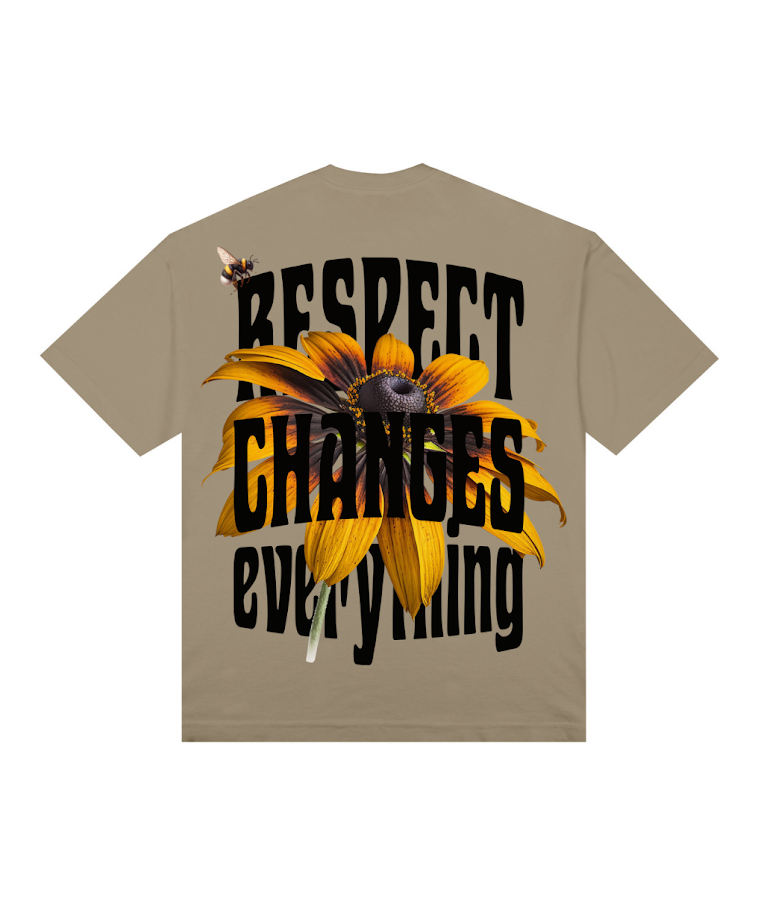 Camiseta Oversized Respect Girassol