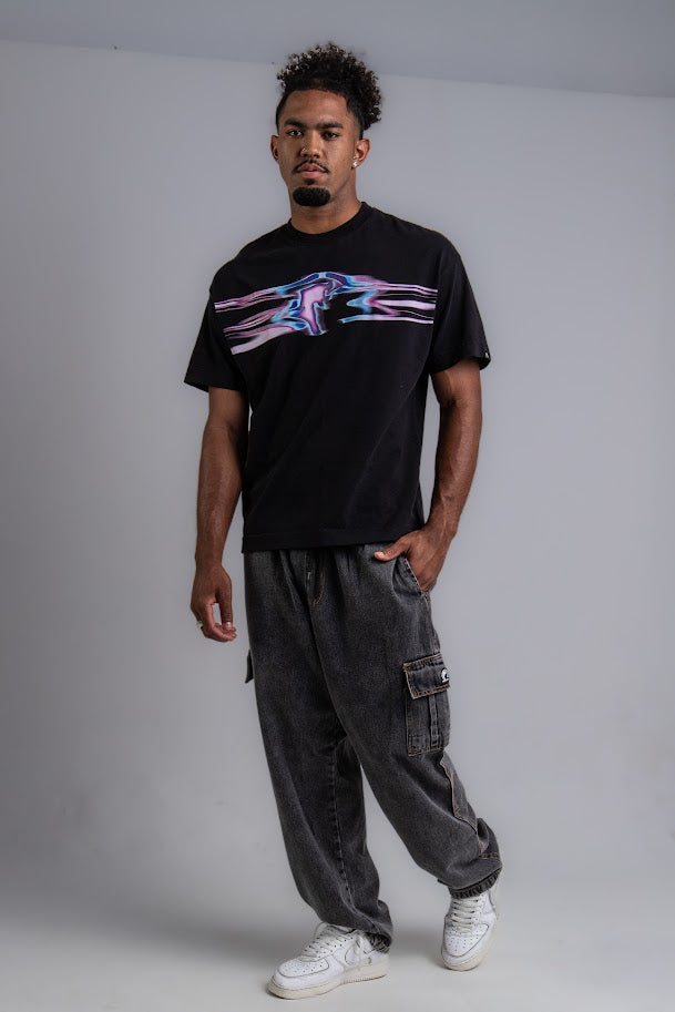 Camiseta Oversized Mancha Azul