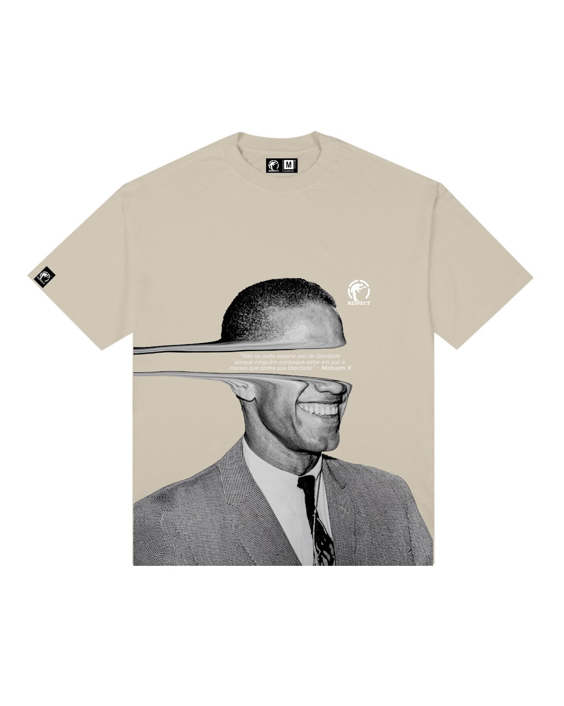 Camiseta Frase Oversized Malcom X