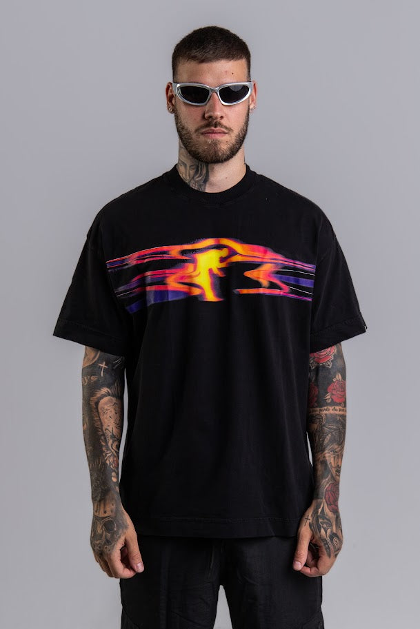 Camiseta Oversized Mancha Amarela