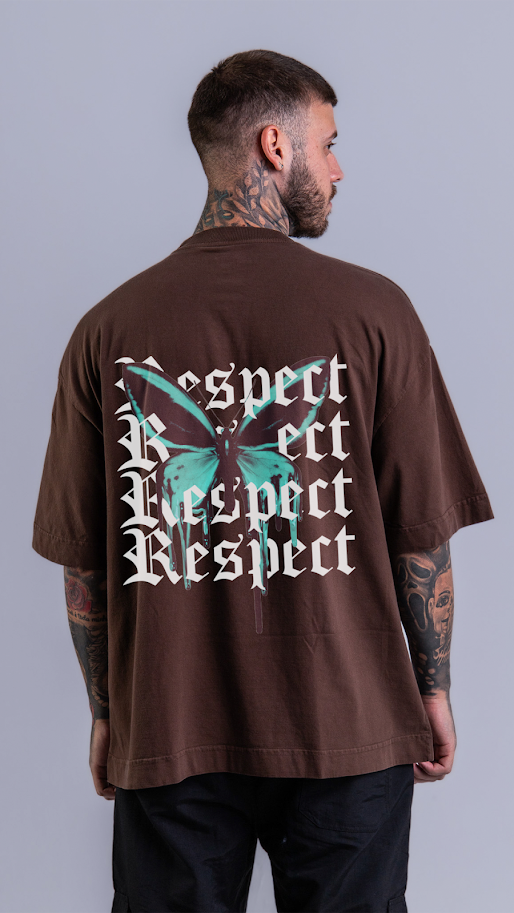 Camiseta Oversized Butterfly Verde Agua Premium