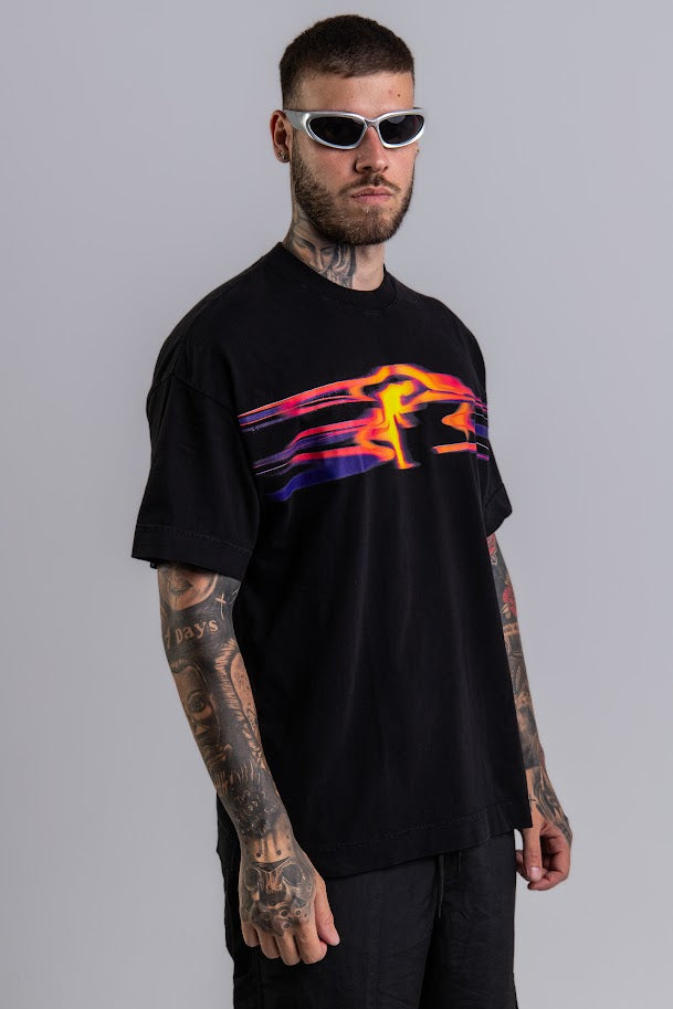 Camiseta Oversized Mancha Amarela