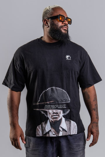 Camiseta Frase Oversized Michael Jackson