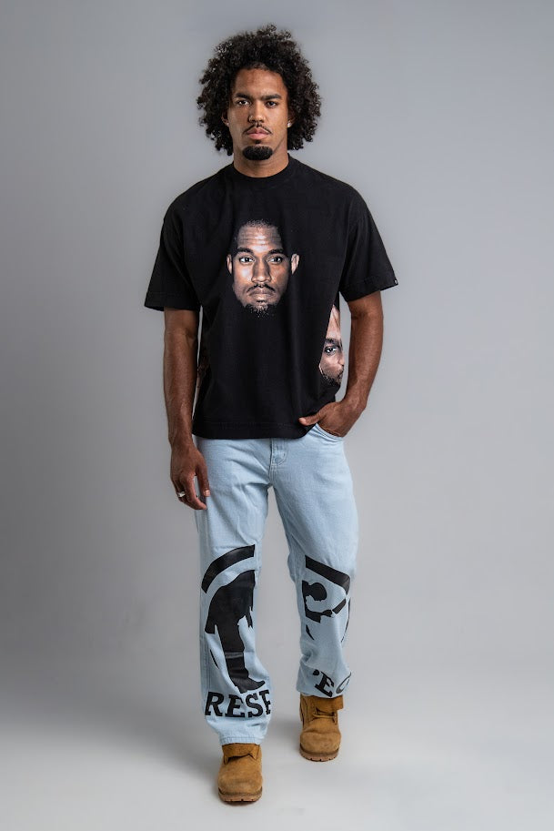 Calça Reta Logo Jeans