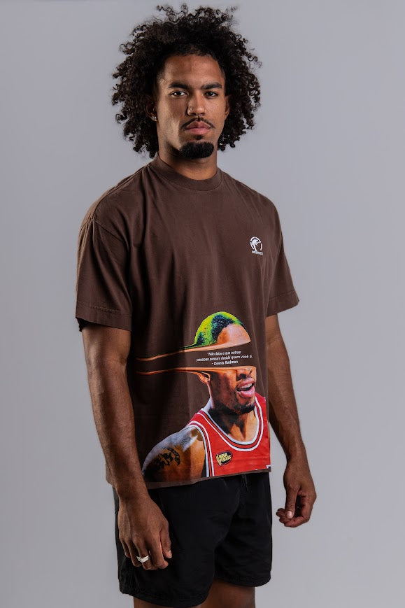 Camiseta Frase Oversized Rodman