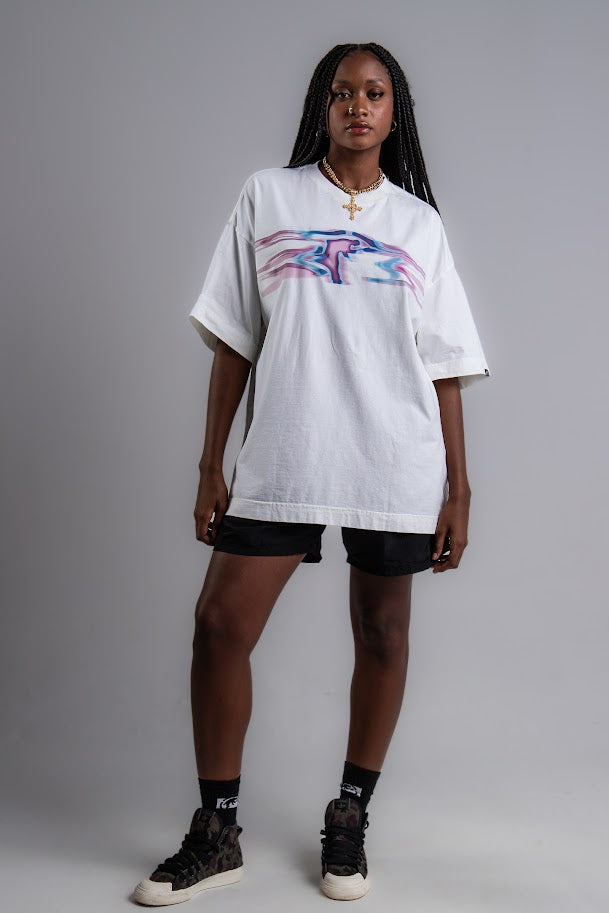 Camiseta Oversized Mancha Azul