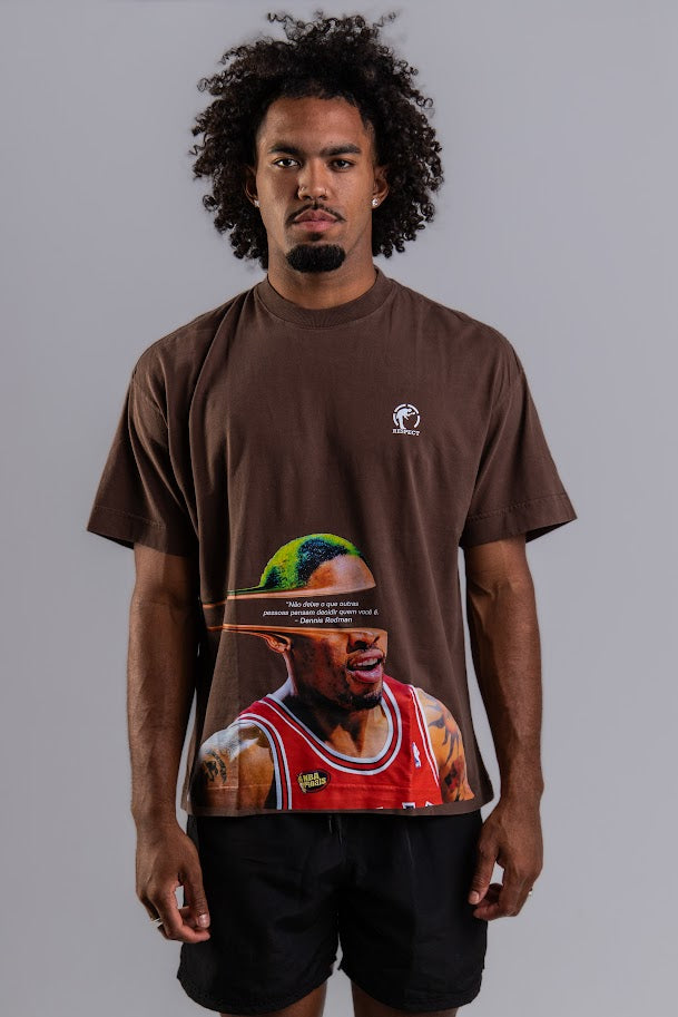 Camiseta Frase Oversized Rodman
