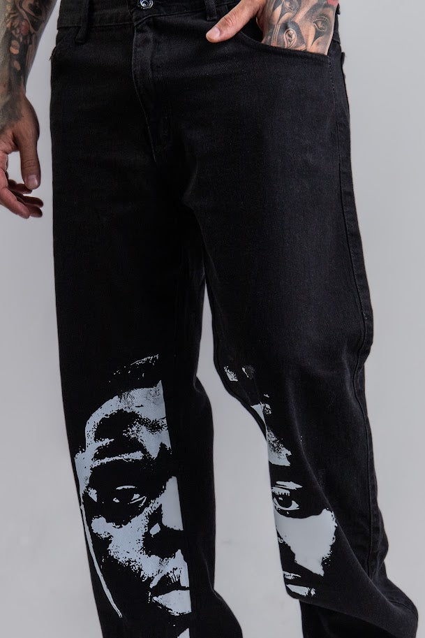 Calça Reta 2Pac and Big Jeans Preta