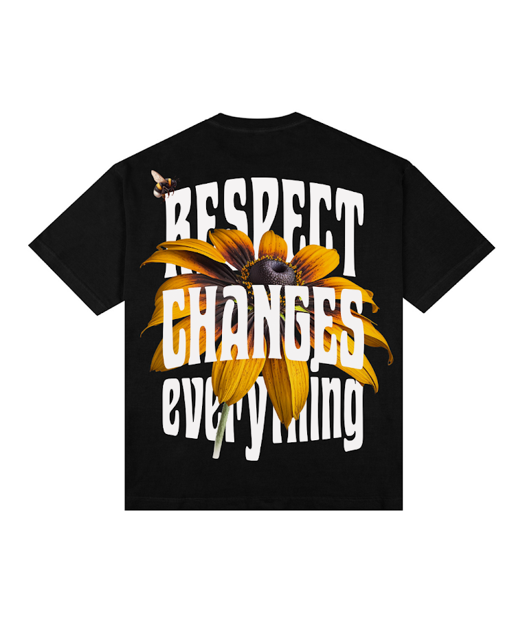 Camiseta Oversized Respect Girassol