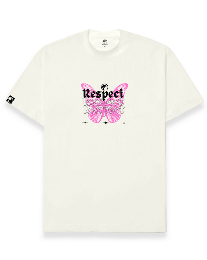 Camiseta Regular Butterfly Pink Off-White