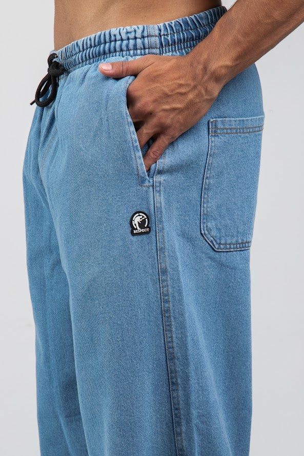Calça Baggy Reta Jeans
