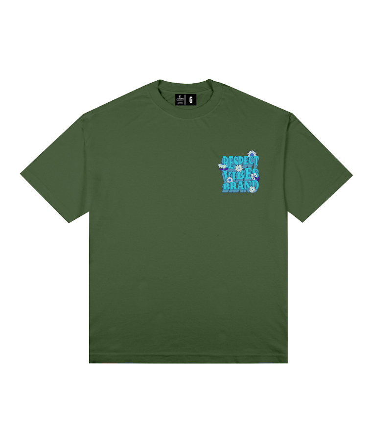 Camiseta Oversized Respect Vibes Azul