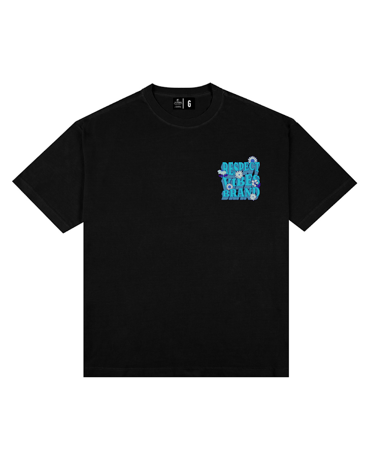 Camiseta Oversized Respect Vibes Azul