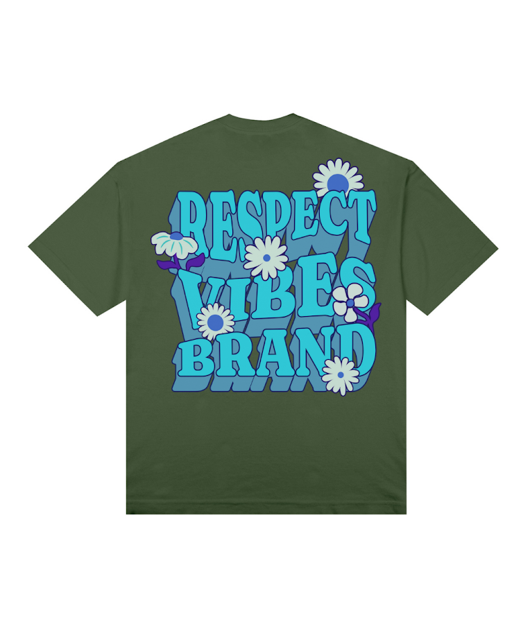 Camiseta Oversized Respect Vibes Azul