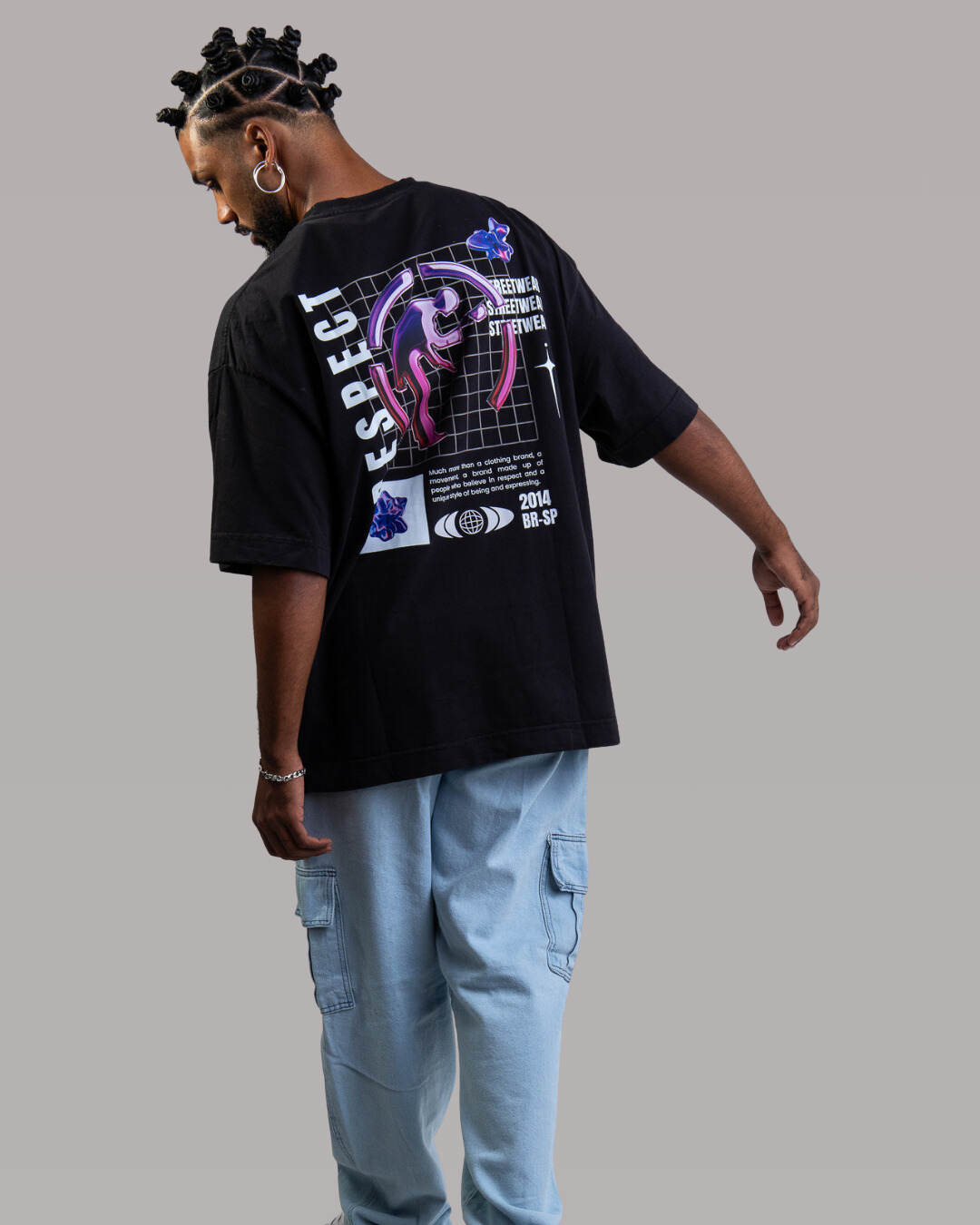 Calça Jeans Cargo Reta