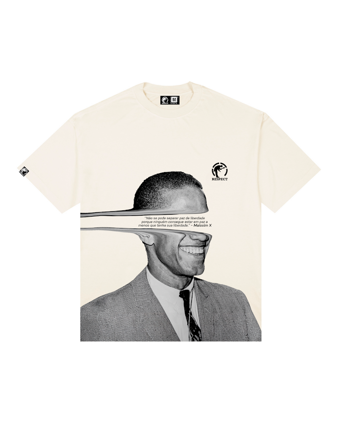 Camiseta Frase Oversized Malcom X