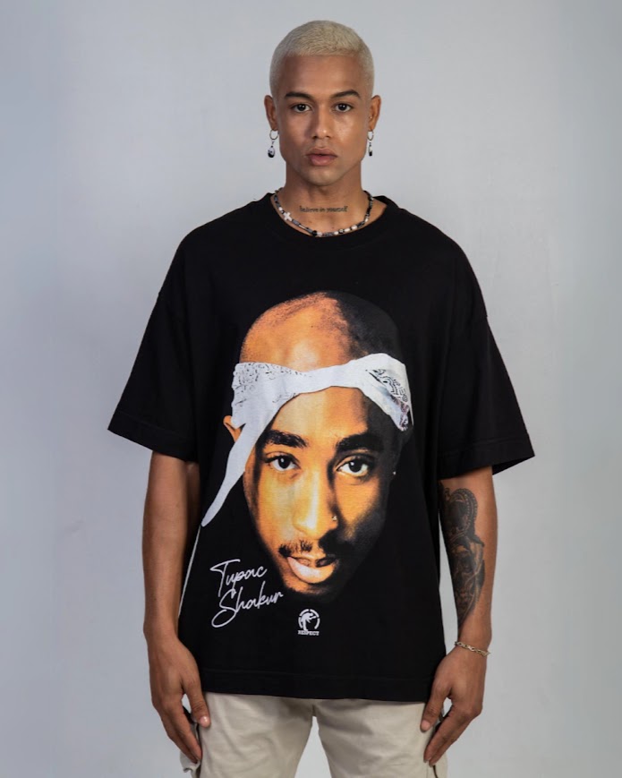Camiseta Face Oversized Tupac